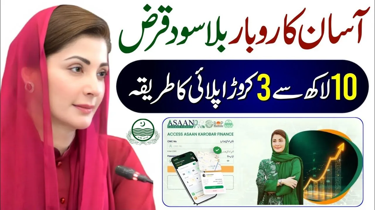 Maryam Nawaz Asaan Loan Scheme 2025-26 – Online Application for Business Loan & 3 Crore Card